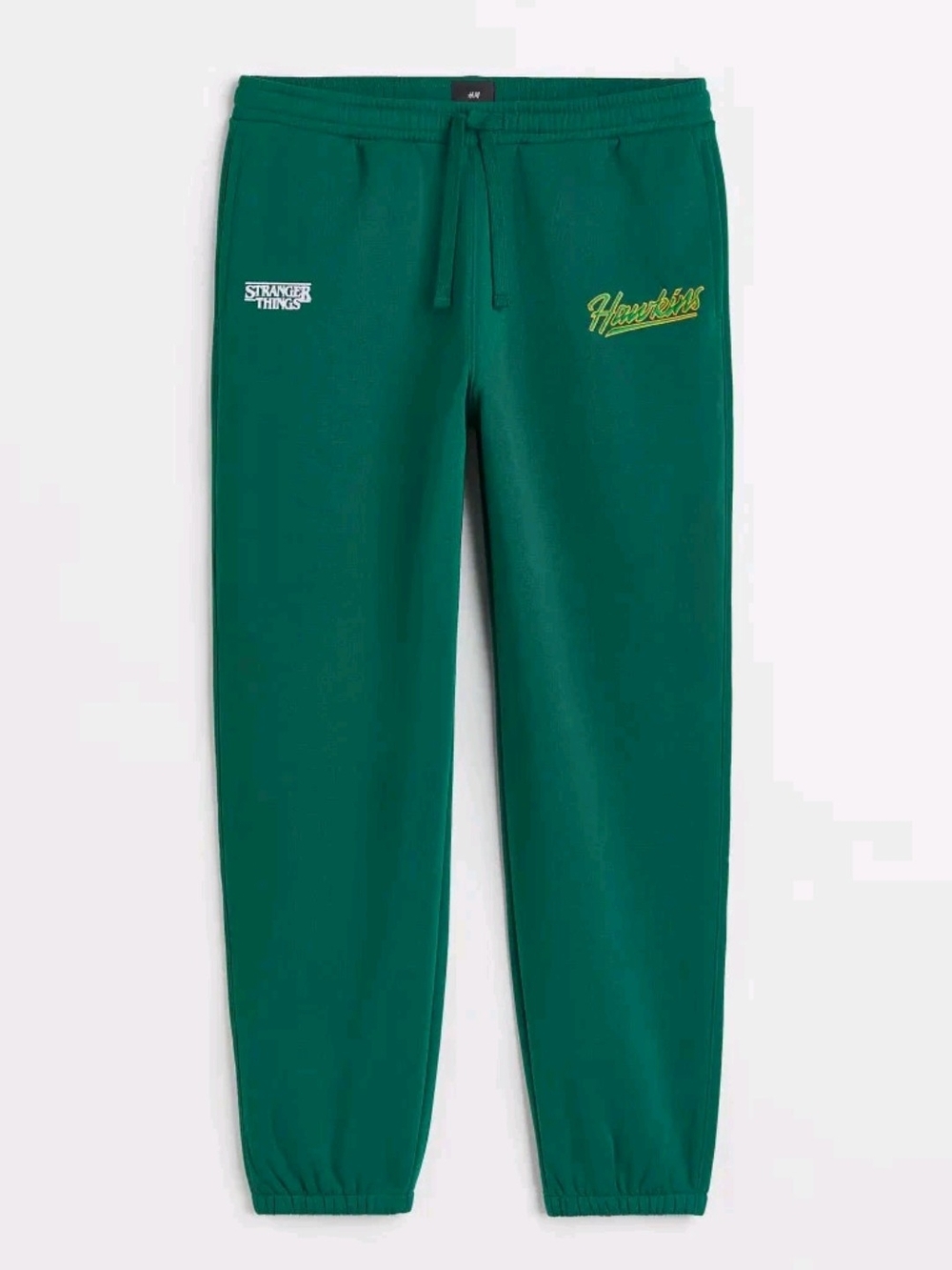 NETFLIX STRANGER THINGS x H&M Relaxed Fit Track Pants Green HAWKINGS Small